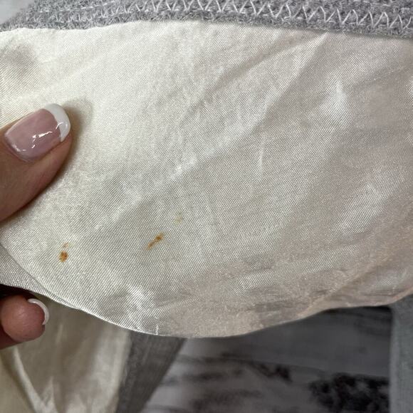 East West Vintage Puffy Ski Jacket Windbreaker Coat w/ Hood sz Large Gray Beige - Picture 7 of 14